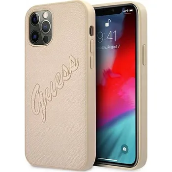 Pouzdro na mobilní telefon Zadní Kryt Guess pro Apple iPhone 12 Pro zlatý