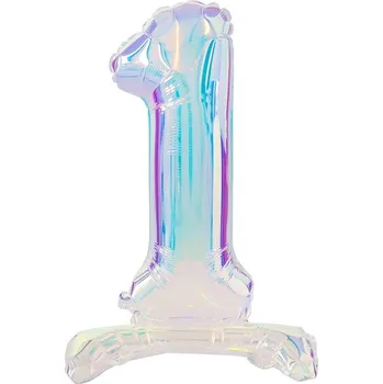 Balónek Folat Balónek fóliový stojací číslo "1" duhová 72 cm