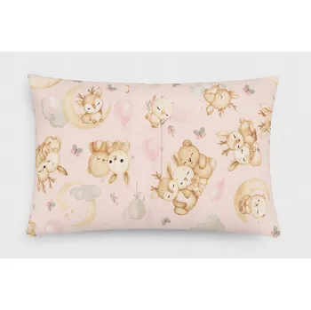 Prostěradlo Povlak medvídci růžový bavlněný balónky 40x60 do školky