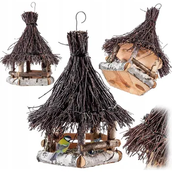 Krmítko pro ptáka KRMÍTKO PRO PTÁKY VELKÉ XXL DŘEVĚNÝ DOMEČEK ZÁVĚSNÝ BUDKA OZDOBA DO ZAHRADY