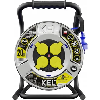 Napájecí kabel Prodlužovací Kabel na bubnu Kel 20 m 4 ks modrý