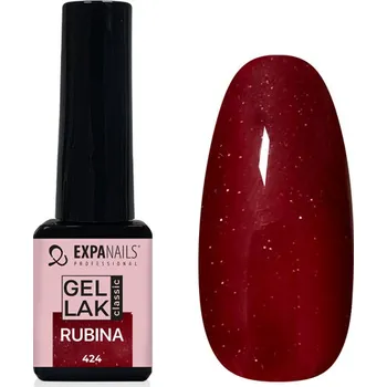 Lak na nehty UV/LED Gel lak - Rubina třpyt 5 ml