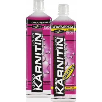 Spalovač tuku Lipotropní spalovač tuků Vitalmax L-30000 Liquid Karnitin, příchuť grapefruit, 2400 ml, 2500 g, 120 ks