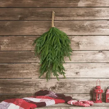Vánoční dekorace Dekorativní vánoční větvička 30 x 75 cm - zelená