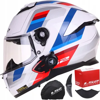 Helma na motorku Motocyklová přilba LS2 FF808 STREAM II Vintage blue + BLUETOOTH INTERKOM