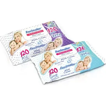 Dětský vlhčený ubrousek Linteo Vlhčené ubrousky FRESHMAKER 120 ks