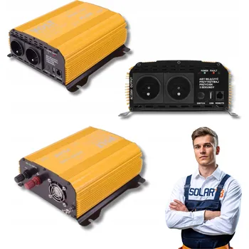 Měnič napětí Měnič Napětí napětí sinusový 12V 600W Volt Polska s dálkovým ovládáním