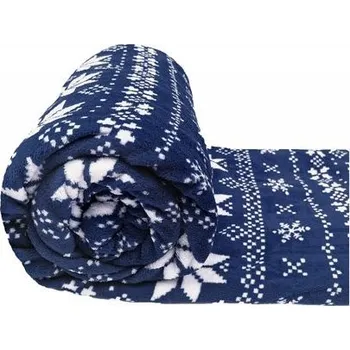 deka Vánoční deka Nordico tmavě modrá