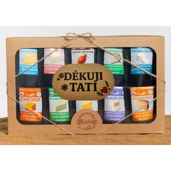 Dárková krabička Křupavý sýr Dárková sada 10 druhů sýrů