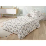 Bavlněné povlečení do postýlky JEDNOROŽEC A MĚSÍC bílé