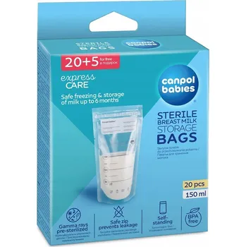 Sáčky na uskladnění mateřského mléka Canpol babies 25 ks 150 ml