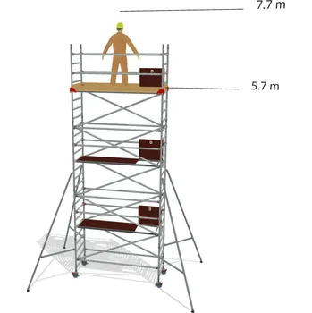 Lešení Hliníkové lešení Klimatek - výška 7,7 m - 2,5 m x 0,85 m (d/š)