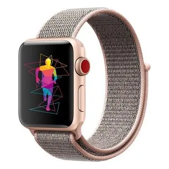 Chytré hodinky Nylonový řemínek pro Apple Watch 42/44/45/46/49mm,Pískově Růžová