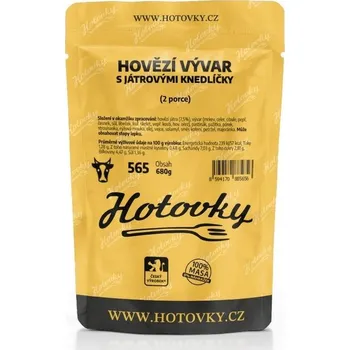 Hotové jídlo Hotovky Hovězí vývar s játrovými knedlíčky 680 g (2 porce)