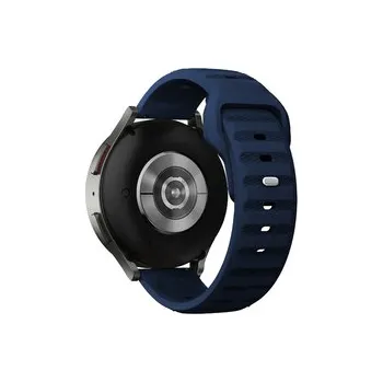 Chytré hodinky Perforovaný strukturovaný řemínek 22mm,Tmavě modrá