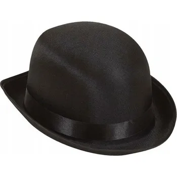 Buřinka klobouk černý satén Charlie Chaplin