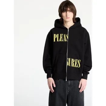 Pánská mikina Mikina PLEASURES Split Zip Hoodie Black S
