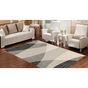 Koberec Moderní koberec Ostrava - pruhy 2 - béžový Rozměr koberce: 120x170 cm