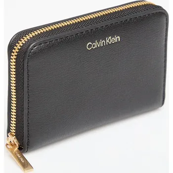Peněženka Peněženka Calvin Klein Foil Logo Medium Zip Around Black Universal