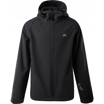 Chlapecká bunda MARTES DĚTSKÁ SOFTSHELLOVÁ BUNDA PRO DĚTI ČERNÁ MEINO JR vel. 158