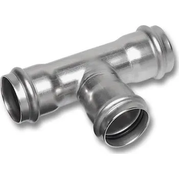 Fitinka Sanha NIROTHERM 91130 T-kus 108,0x54x108,0mm, redukovaný, lisovací, topení, nerez ocel