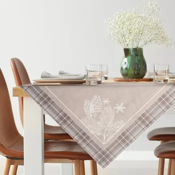 ubrus Vánoční sametový ubrus na stůl HOLLY 02