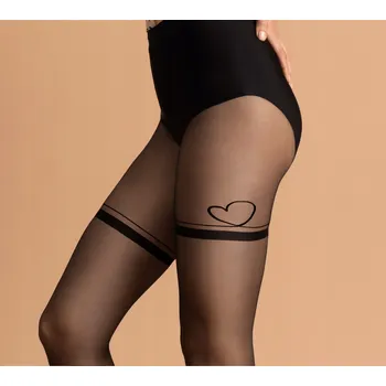 Dámské punčochy Punčocháče Fiore Tangled 10den černé, černá, velikost 2