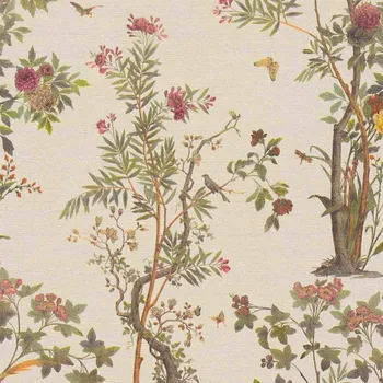 Tapeta A.S. Création | Vliesová tapeta na zeď History of Art 2 79043-1 | 0,53 x 10,05 m | krémová, zelená, hnědá + Krémová, zelená, hnědá vliesová tapeta na stěnu 790431 v rozměru 0,53 x 10,05 m