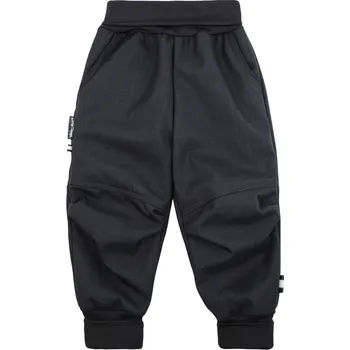 Dívčí kalhoty Little Things Černé žíhané rostoucí softshellové kalhoty s hebkým chloupkem Barva: černá, Velikost: 9-11 let