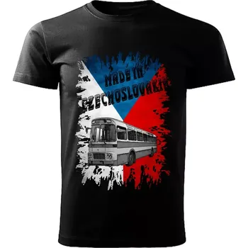 Pánské tričko Pánské tričko černé Made in Czechoslovakia legendy VZOR č. 27 KAROSA ŠL 11 4XL (tričko Made in Czechoslovakia Československé legendy veteránů)