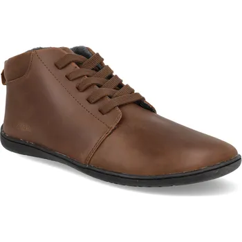 Dívčí zimní obuv Stitch&Walk Barefoot zimní boty Stitch & Walk - Brown hnědé Velikost: 47