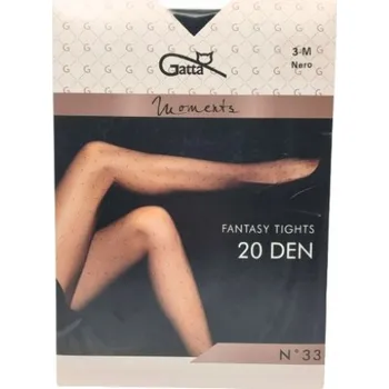 Dámské punčochy Punčocháče vzorované Gatta FANTASY 20den černé Nero velikost M