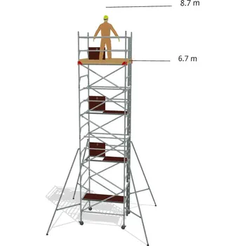 Lešení Hliníkové lešení Klasiko - výška 8,7 m - 1,8 m x 1,45 m (d/š)