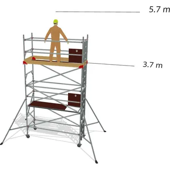 Lešení Hliníkové lešení Klasiko - výška 5,7 m - 2,5 m x 0,85 m (d/š)
