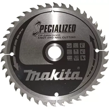 Pilový kotouč B-33168 Kotouč pilový dřevo SPECIALIZED se zapuštěnými zuby 165x2x20mm 40Z Makita