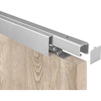 Interiérové dveře SC - POSUVNÝ SYSTÉM SERIES 100 SILENT S 40 KG SP s krytem na profil SC – posuvný systém 100 SILENT S pro dvoukřídlé dveře 2D 4000/40 SP2 s krytem STM - Stříbrná matná