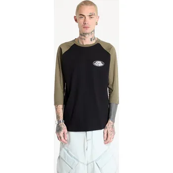 Pánské tričko Tričko Horsefeathers Dynamo Raglan T-Shirt Black/ Burnt Olive S