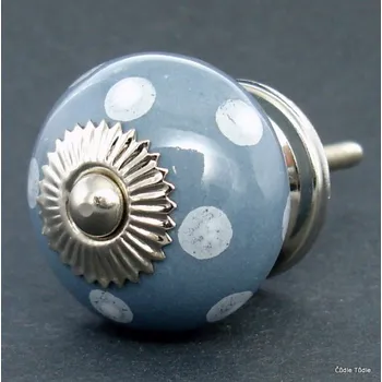 Nábytková úchytka šedá 3,7 cm - knopka