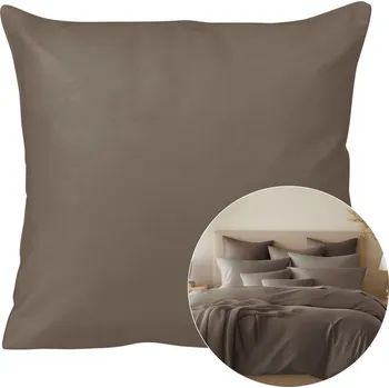 Povlak na dekorativní polštářek SATÉNOVÝ DEKORAČNÍ POVLAK NA POLŠTÁŘ SATYNLOVU 40X40 CM TMAVĚHNĚDÁ