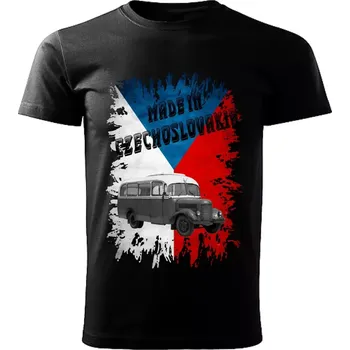 Pánské tričko Pánské tričko černé Made in Czechoslovakia legendy VZOR č. 28 PRAGA RND 4XL (tričko Made in Czechoslovakia Československé legendy veteránů)