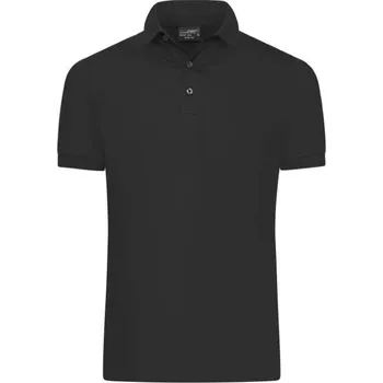 Pánská košile DAIBER JN 1302 / Pánská slim fit žerzejová polokošile - black S