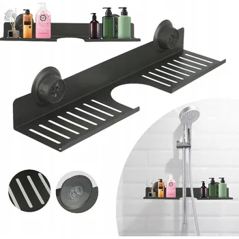 Obraz Organizér z z nerezové oceli s Poličkami a Přísavkou, Bez Vrtání