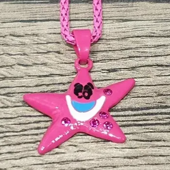 Řetízek Dětský růžový řetízek s kamínky - hvězda