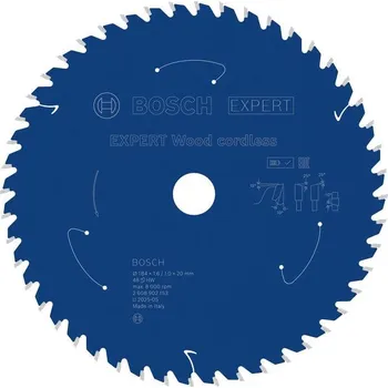 Pilový kotouč Bosch Pilový kotouč EXPERT Wood cordless, 184&nbsp;×&nbsp;1,6/1&nbsp;×&nbsp;20&nbsp;mm, T48 Professional (2608902153)