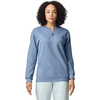 Pánská mikina Gildan Unisex mikina s krátkým zipem GSF008 Stone Blue L