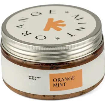 Tělový peeling GREENUM Tělový peeling se solí a aloe vera - pomeranč s mátou 320g