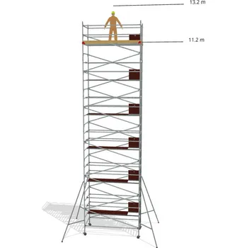 Lešení Hliníkové lešení Klasiko - výška 13,2 m - 3,2 m x 1,45 m (d/š)