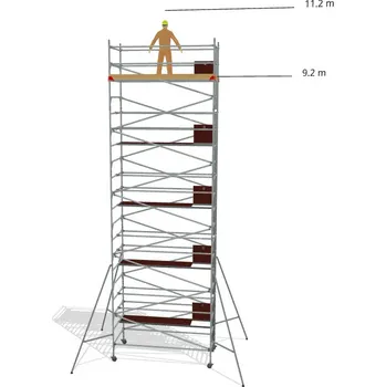 Lešení Hliníkové lešení Klasiko - výška 11,2 m - 3,2 m x 1,45 m (d/š)