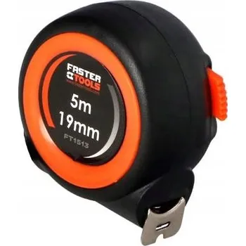 metr Svinovací ocelový metr, zámek, háček 5 x 19 mm Faster Tools