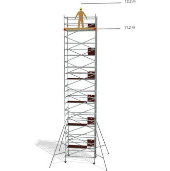 Lešení Hliníkové lešení Klasiko - výška 13,2 m - 2,5 m x 1,45 m (d/š)